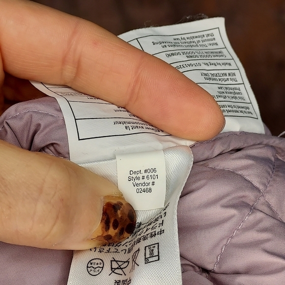 Eddie Bauer vest goose down quilted lavender lilac purple zip closure pockets S - Picture 12 of 13